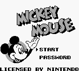 Mickey Mouse (Europe) Title Screen